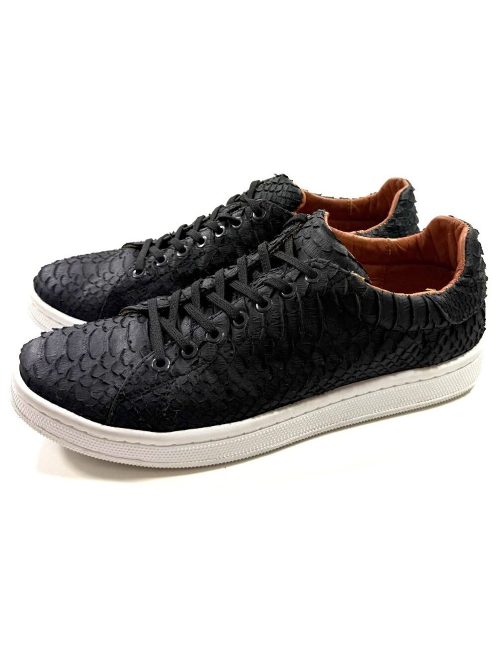 Alfa Western Wear Python Shoes Exotic Leather Handcrafted Sneakers Size 10.5